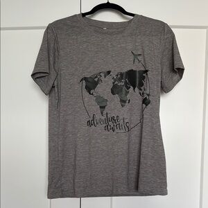 Gray Adventure Awaits T-Shirt